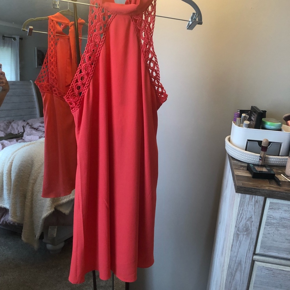 Coral dress. Summer dress, size small